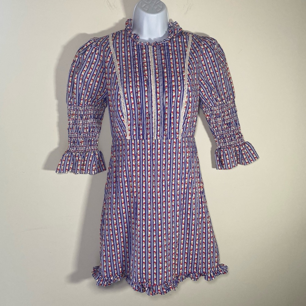 Laura Ashley & Urban Outfitters Maisy Mock Neck Mini Dress
